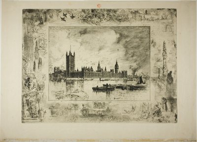 Westminster Palace av Felix Hilaire Buhot
