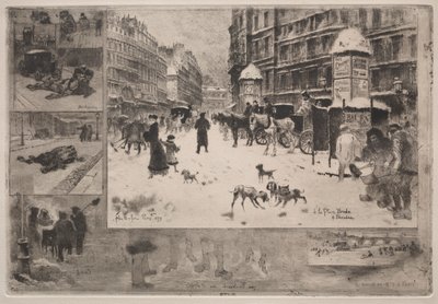 Vinter i Paris, 1879. av Felix Hilaire Buhot