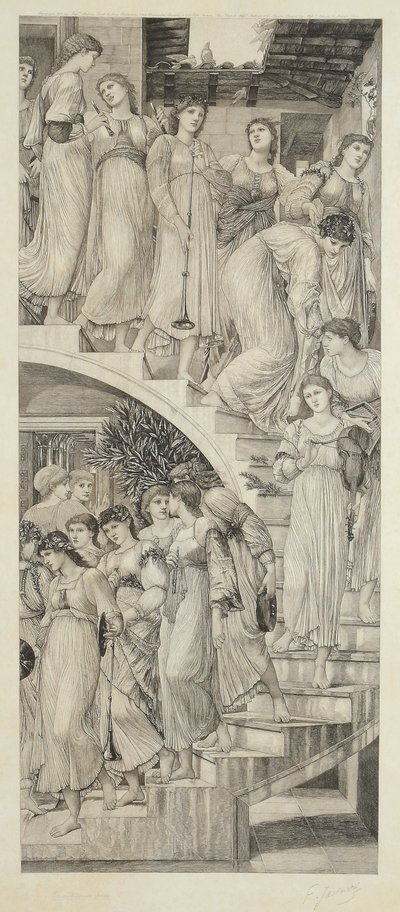 The Golden Stairs, etter Sir Edward Coley Burne-Jones av Felix Jasinski