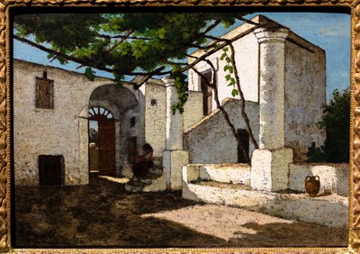 Gårdsplassen til et hus på Capri av Felix Lionnet
