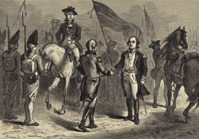 General Lincoln mottar Cornwallis sverd fra general O