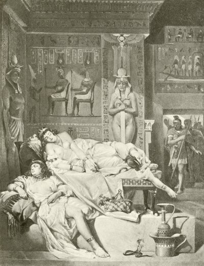 Antony og Cleopatra. Akt-V, Scene II (gravyr) av Felix Octavius Carr Darley