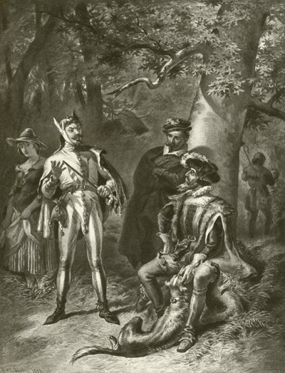 Som du vil. Akt V-Scene IV (gravyr) av Felix Octavius Carr Darley