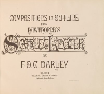 Komposisjoner i disposisjon fra Hawthornes Scarlet Letter av Felix Octavius Carr Darley