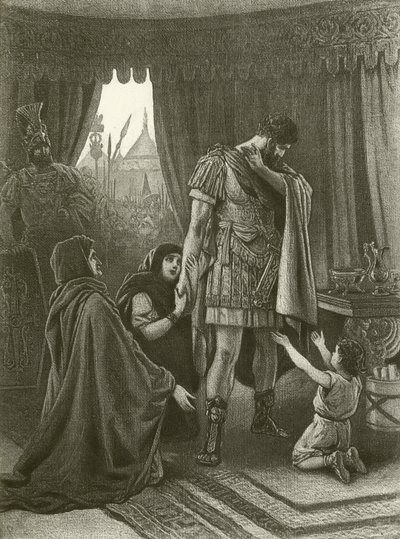 Coriolanus. Akt V, Scene III (gravyr) av Felix Octavius Carr Darley