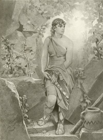 Cymbeline. Akt III, Scene VI (gravyr) av Felix Octavius Carr Darley