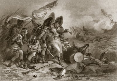 Pakenhams død i slaget ved New Orleans, pub. 1860 av Felix Octavius Carr Darley