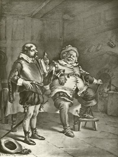 Første del Kong Henry IV. Akt III, Scene III (gravyr) av Felix Octavius Carr Darley