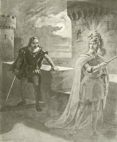 Hamlet. Akt I, Scene V (gravyr) av Felix Octavius Carr Darley