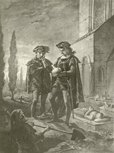Hamlet. Akt V, Scene I (gravyr) av Felix Octavius Carr Darley