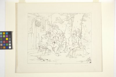 Illustrasjoner av Rip Van Winkle, plate 3 (litografi) av Felix Octavius Carr Darley