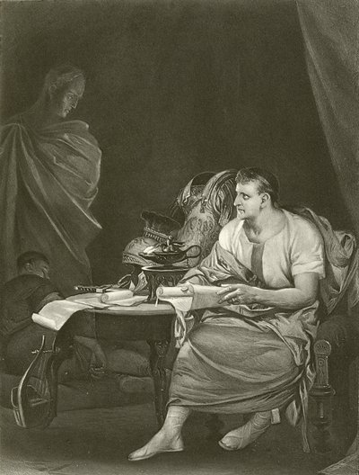 Julius Cæsar. Akt IV, Scene III (gravyr) av Felix Octavius Carr Darley