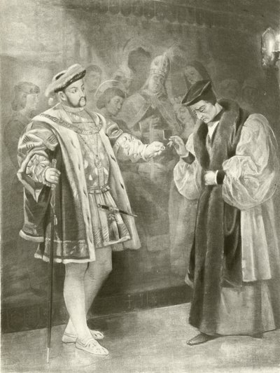 Kong Henrik VIII. Akt V, Scene I (gravyr) av Felix Octavius Carr Darley