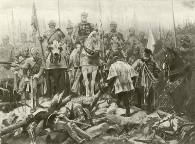 Kong Henrik V. IV. akt, scene VII (gravyr) av Felix Octavius Carr Darley