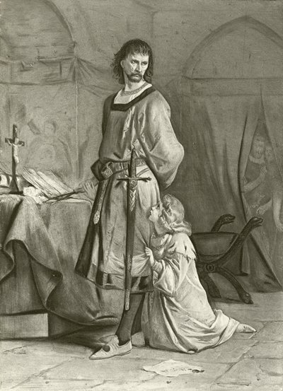 Kong John. Akt IV, Scene I (gravyr) av Felix Octavius Carr Darley