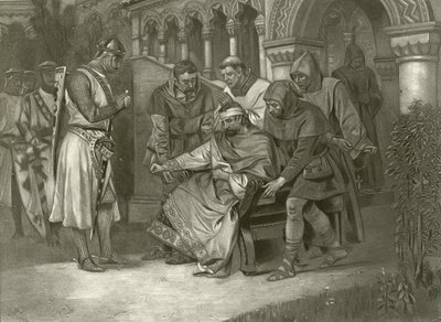 Kong John. Akt V, Scene VII (gravyr) av Felix Octavius Carr Darley