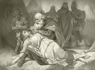 Kong Lear. Akt V, Scene III (gravyr) av Felix Octavius Carr Darley