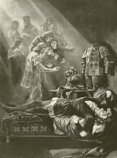 Kong Richard III. Akt V, Scene III (gravyr) av Felix Octavius Carr Darley