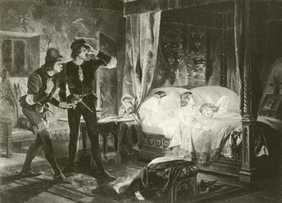 Kong Richard den tredje. Akt IV-Scene III (gravyr) av Felix Octavius Carr Darley