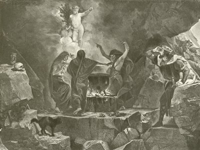 Macbeth. Akt IV, Scene I (gravyr) av Felix Octavius Carr Darley