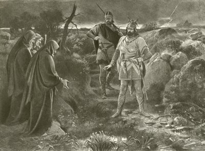 Macbeth. Akt I, Scene III (gravyr) av Felix Octavius Carr Darley