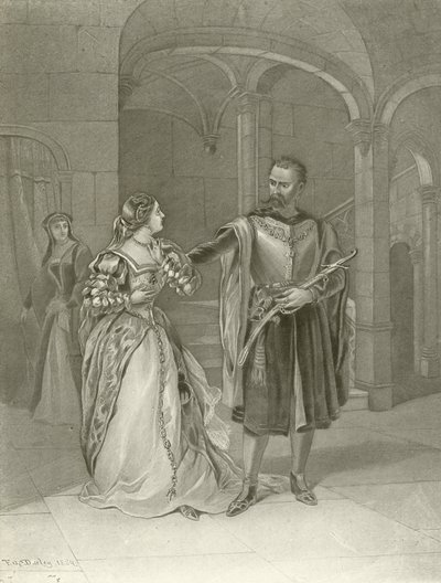 Othello. Akt IV, Scene II (gravyr) av Felix Octavius Carr Darley