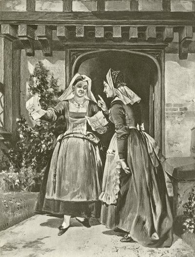 The Merry Wives of Windsor. Akt II, Scene I (gravyr) av Felix Octavius Carr Darley