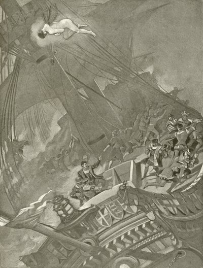 Stormen. Akt I, Scene I (gravyr) av Felix Octavius Carr Darley