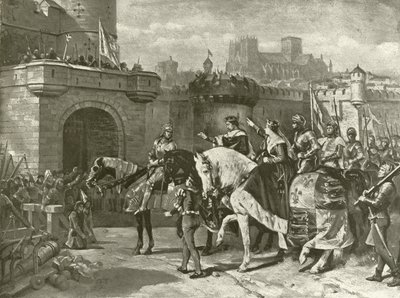 Tredje del av Henry VI. Akt II, Scene II (gravyr) av Felix Octavius Carr Darley