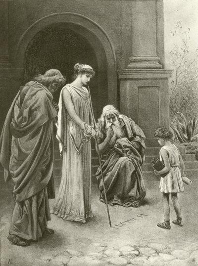 Titus Andronicus. Akt IV - Scene I (gravyr) av Felix Octavius Carr Darley