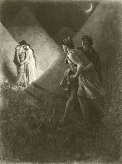 Troilus og Cressida. Akt V-Scene II (gravyr) av Felix Octavius Carr Darley