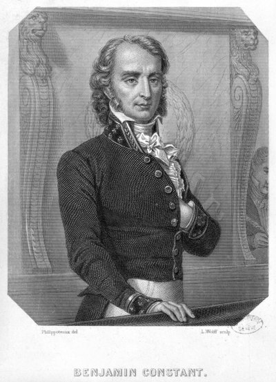 Henri Benjamin Constant de Rebecque (1767-1830) ved Tribune av Felix Philippoteaux