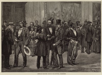 American Sketches, Scene in the Rotunda, Washington av Felix Regamey