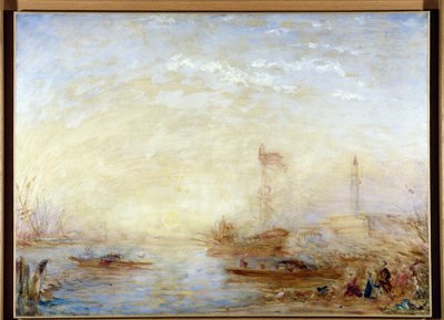 Utsikt over Venezia og Bucentaur (Bucentoro) av Félix Ziem