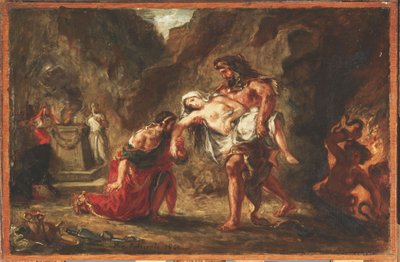 Hercules og Alcestis av Ferdinand Victor Eugene Delacroix