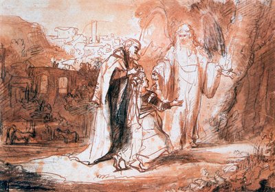 En Herrens engel viste seg for Manoahs kone ..., c1636-1680 av Ferdinand Bol