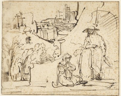 Kristus viser seg for Maria Magdalena som gartner (Noli me tangere) av Ferdinand Bol