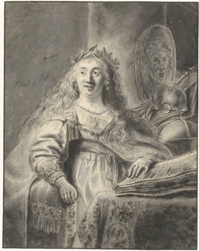 Minerva i sitt arbeidsværelse av Ferdinand Bol