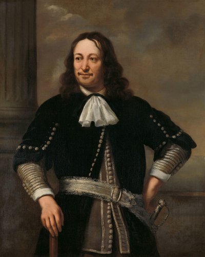 Portrett av en sjøoffiser, sannsynligvis viseadmiral Aert van Nes (1626-1693) av Ferdinand Bol