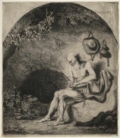 St. Hieronymus i bot, 1644. av Ferdinand Bol