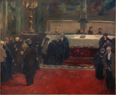 Skisse til maleriet Nattverd av Ferdinand Brutt