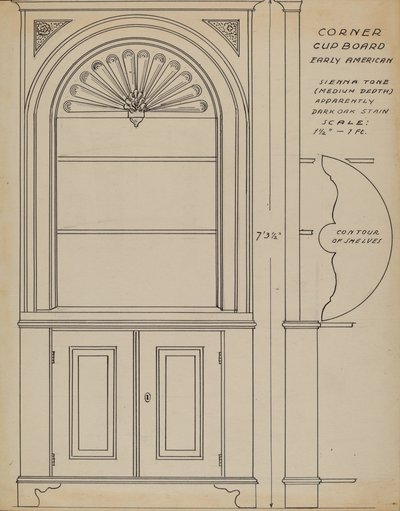 Hjørneskap av Ferdinand Cartier