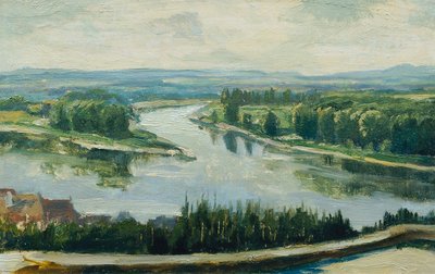 Sammenløpet av Vltava og Elbe av Ferdinand Engelmuller