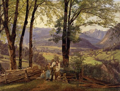 Utsikt over Ischl av Ferdinand Georg Waldmüller