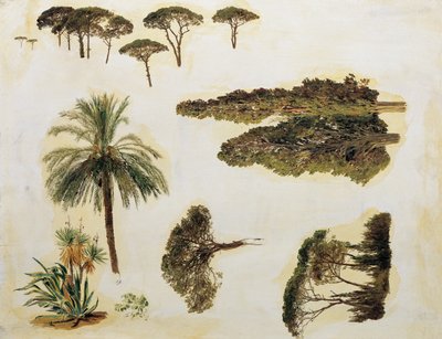 Trestudier fra Roma av Ferdinand Georg Waldmuller