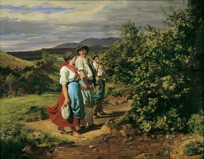 Hjemkomst fra jobb (The Lovers at the Crossroads) av Ferdinand Georg Waldmuller