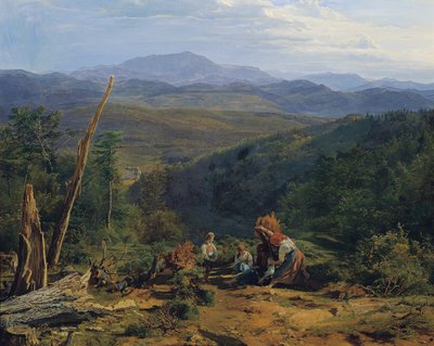 Wienerwald-landskap med Wildegg Castle av Ferdinand Georg Waldmuller