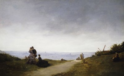 En utsikt over Paris fra Montmartre, av Ferdinand Heilbuth