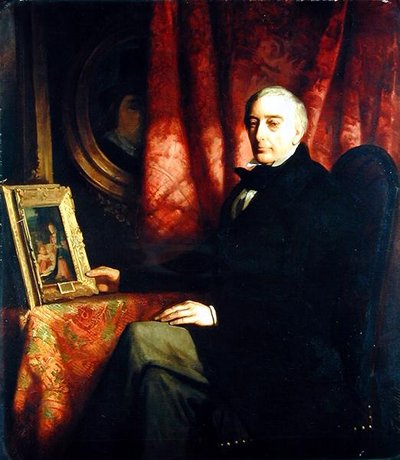 Portrett av kunstsamleren Nicolaus Hudtwalcker, 1852 av Ferdinand Heilbuth