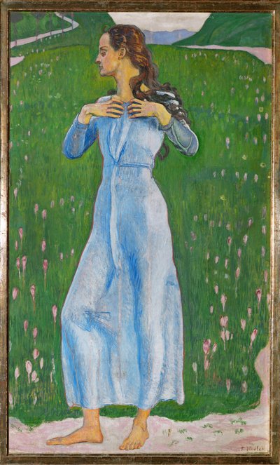 Oppfyllelse (olje på lerret) av Ferdinand Hodler